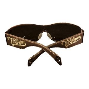 True Religion Sunglasses New Shield Dylan Brown Lenses Leather Arms